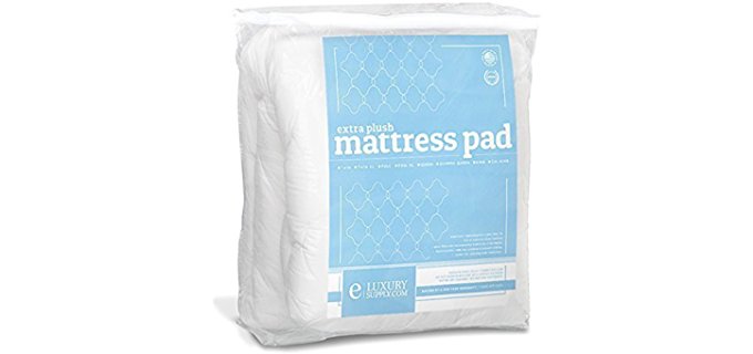 Exceptional Sheets Cluster Fiber Fill - Down-Alternative Cooling Back Pain Relief Mattress Topper