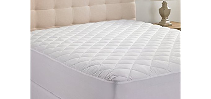 Hanna Kay Stretch Polyester - One-Size-Fits-All Back Padding Quilted Mattress Topper