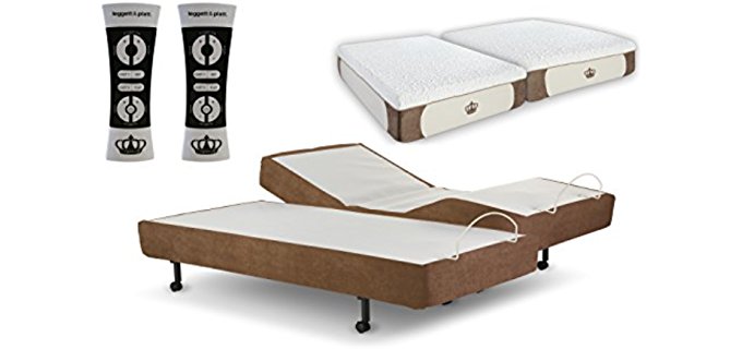 Dynasty Mattress S-Shape Adjustable Bed Set - Adjustable Bed Set With Luxury Foam Mattresses