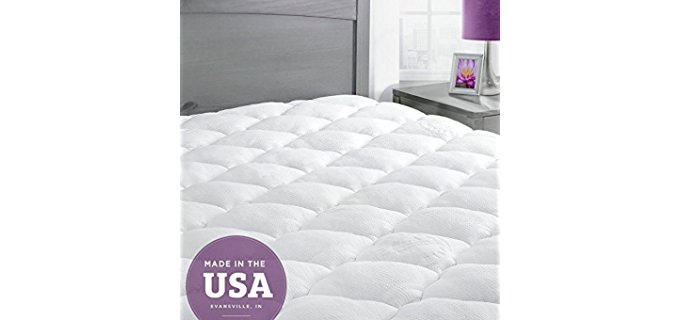 Exceptional Sheets Cluster Stuffed Mattress Topper - Hotel Bed Mattress Pad for Scoliosis Relief
