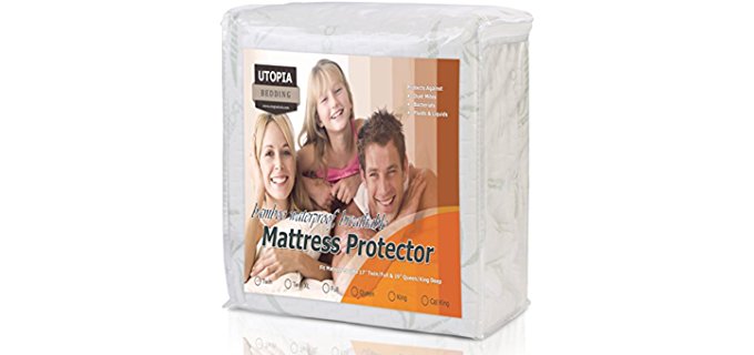 Utopia Bedding Cooling Mattress Cover - Dust Mite Proof Mattress Protector