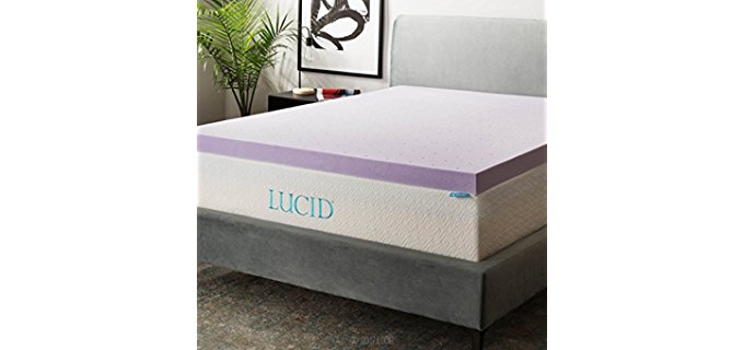 Lucid Lavender Infused - Soothing Memory Foam Mattress Pad