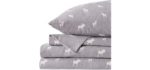Great Bay Home Twin - Printed Flannel Sheets