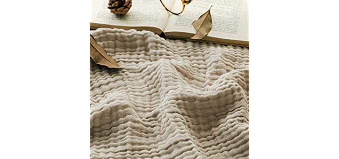 EMME Bubble Design - Muslin Throw Blanket