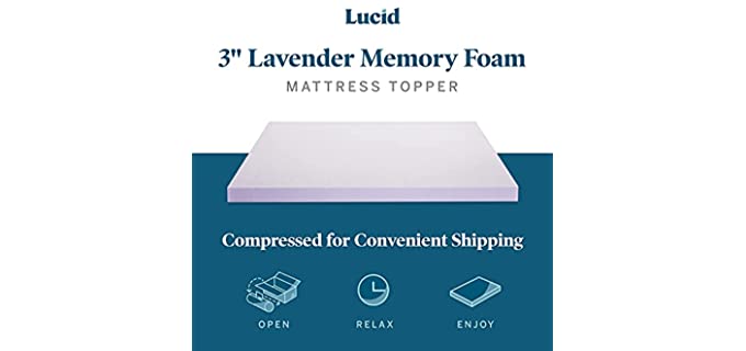 lucid lavender infused mattress topper