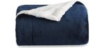 Bedsure Navy Blue - Fleece Blanket