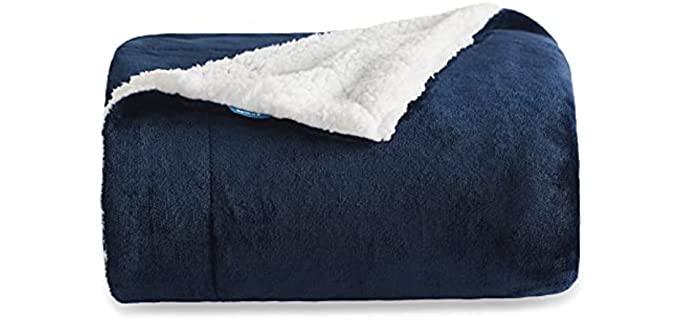 Bedsure Navy Blue - Fleece Blanket