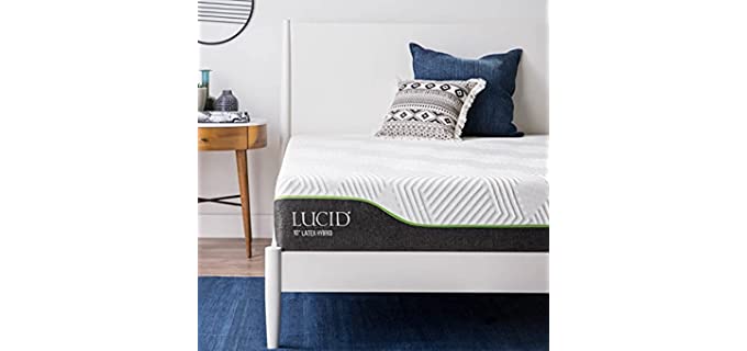 LUCID 10-Inch - Latex Hybrid Mattress