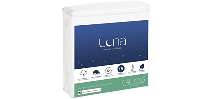 Luna Queen - Fitted Style Cotton Mattress Pad