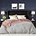 Allewie Queen Size Velvet Bed Frame/Vertical Channel Tufted Wingback Headboard/Upholstered Platform Bed/Strong Wooden Slats/No Box Spring Needed/Easy Assembly/Black