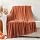 BATTILO HOME Rust Orange Throw Blanket for Couch, 60