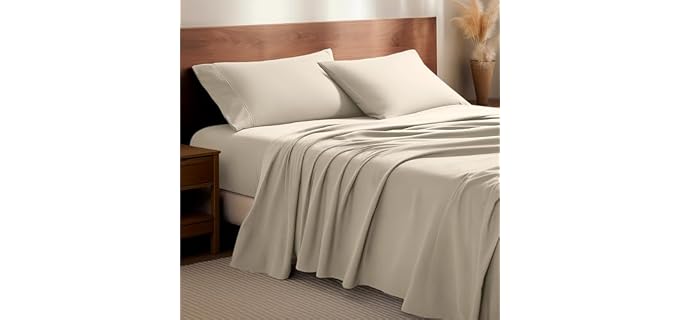 Bare Home King Flannel Sheet Set 100% Cotton (King, Sand)