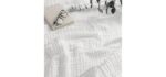 Comfy Cubs Adult Muslin Blanket 108x90” King Swaddle Blankets, White