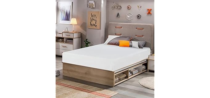 FDW | 8 Inch Twin Mattress | Medium Firm | Gel Memory Foam | White