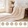 Larexius Chunky Knit Throw Blanket for Couch，60X80 Inches Cream