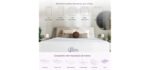 NapQueen 8 Inch Queen Size Mattress, Bamboo Charcoal Memory Foam Mattress, Bed in a Box, White