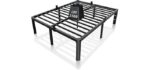 ROIL 14 Inch Queen Bed Frame with Rounded Corner & 4 Mattress Baffles
