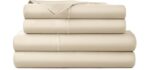 Whisper Organics 100% Organic Cotton Bed Sheets with Deep Pocket 4 Pc. Set