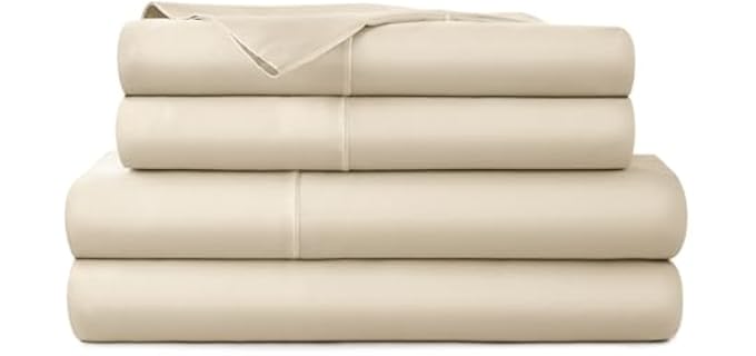 Whisper Organics 100% Organic Cotton Bed Sheets with Deep Pocket 4 Pc. Set
