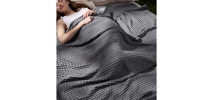 Bedsure Waffle Blanket