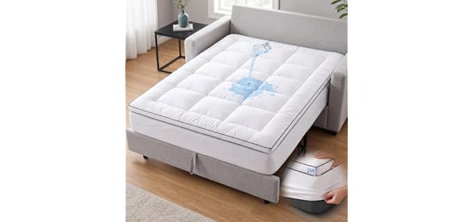 CRAURU Sofa Bed Topper 2-Inch