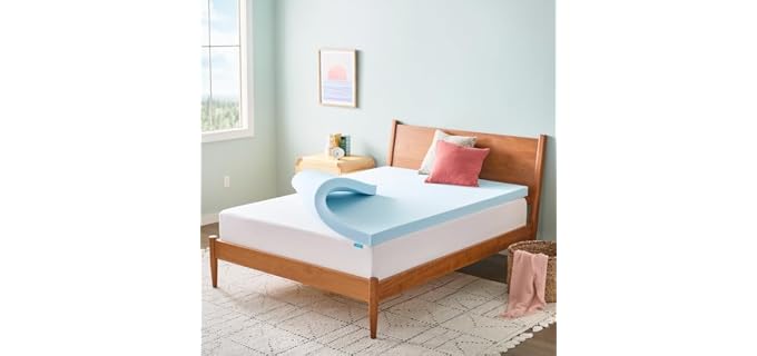 Linenspa 3 Inch Gel Memory Foam Mattress Topper, Plush, Cooling, Queen Size | CertiPUR-US certified, Gel-infused, Plusher feel, 3 in profile, Softens firm beds, Expands in 24-48 hrs, 3 yr warranty