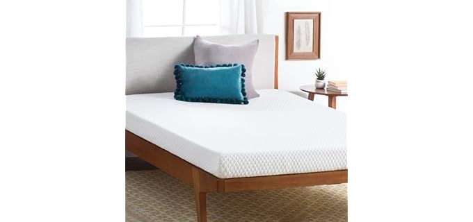 Linenspa 5 Inch Gel Memory Foam Mattress, Firm, Bed in a Box, Queen Size | Firm feel, 5 in profile, 1 in gel memory foam layer, High-density base, Ideal for guest rooms, Compressed delivery