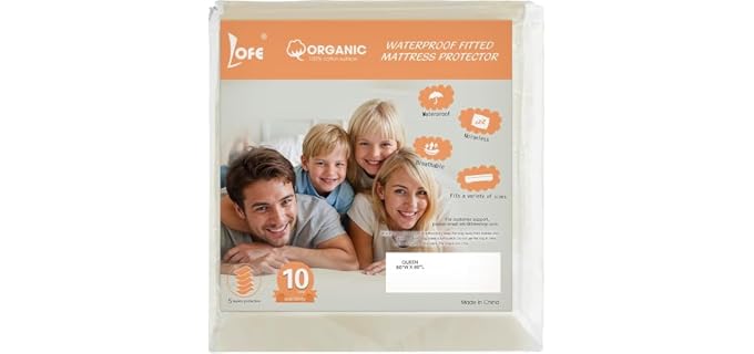 Lofe Organic Protector Organic Cotton Waterproof Mattress Protector