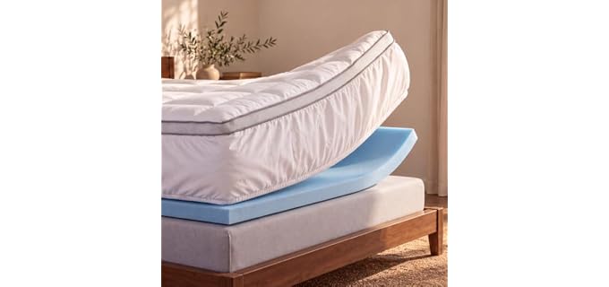 Viscosoft Rescue 4 Inch Memory Foam Mattress Topper Queen - Pillow Top | ComfortFusion Dual Layer Hybrid - 470 GSM Pillow Top over CertiPUR-US Memory Foam - TENCEL Cover & 18