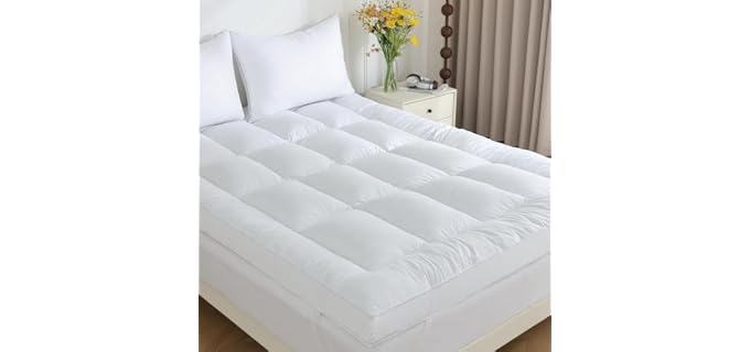 WhatsBedding Goose Feather Topper